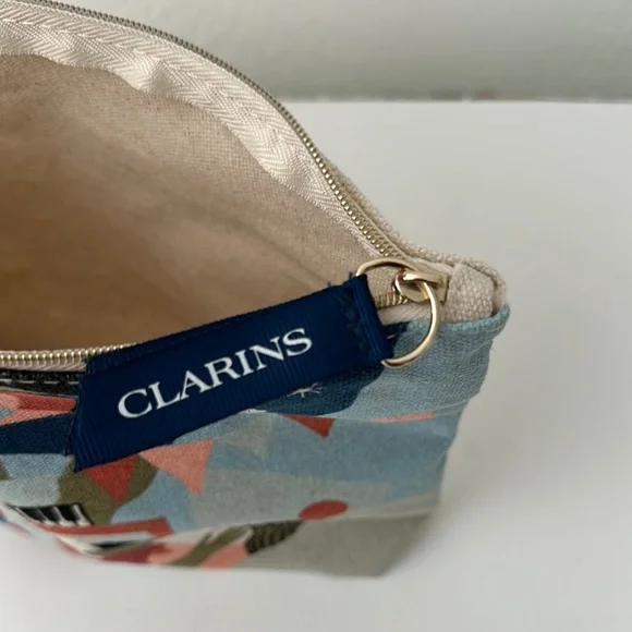 Clarins Abstract Art Canvas Cosmetic Pouch - Picture 6 of 8
